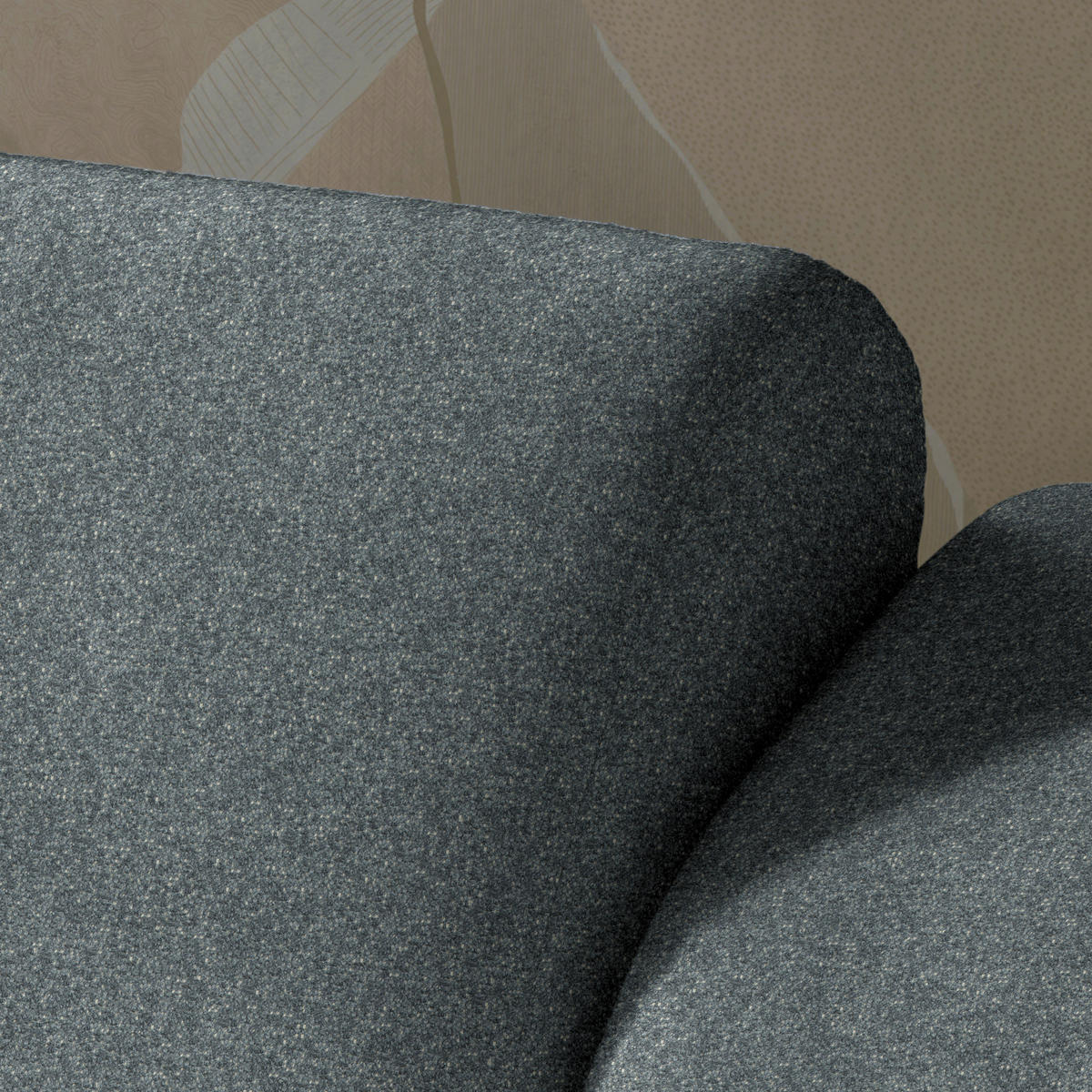 HÖRNSOFFA i velour blågrå  - blågrå, Natur, trä/textil (150/329cm) - Livetastic