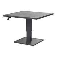 ZAHRADNÍ STOLEK, kov, sklo, 90/67/90 cm - tmavě šedá, Moderní, kov/sklo (90/67/90cm) - Ambia Garden