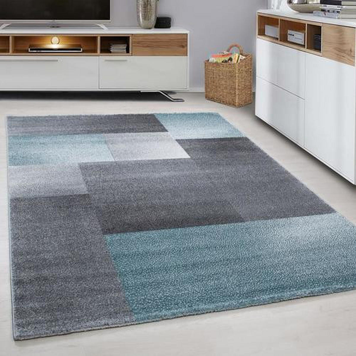 GOLVLÖPARE 80/250 cm Lucca  - blå, Trend, textil (80/250cm) - Novel