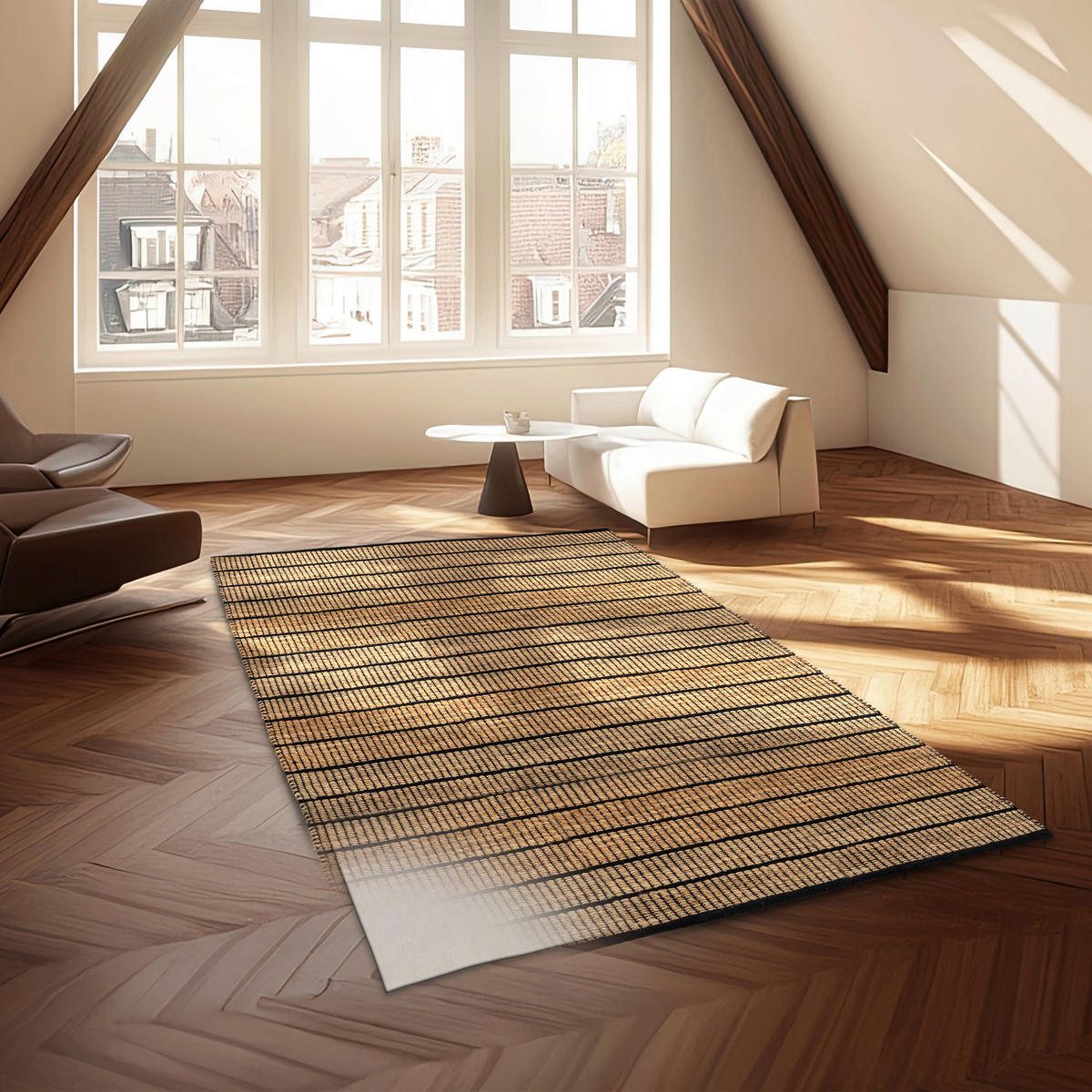 HANDWEBTEPPICH 60/110 cm Nalaya Schwarz rechteckig  - Schwarz, Basics, Textil (60/110cm) - Schöner Wohnen