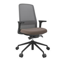 DREHSTUHL Grau, Schwarz, Dunkelbraun  - Dunkelbraun/Schwarz, MODERN, Kunststoff/Textil (70/103-115/70cm)