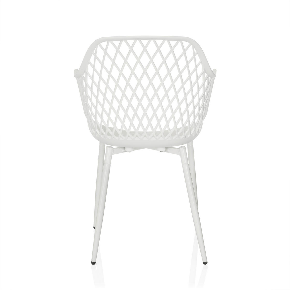 GARTENSTUHL Weiß  - Weiß, MODERN, Kunststoff/Metall (56/81/50cm) - MID.YOU
