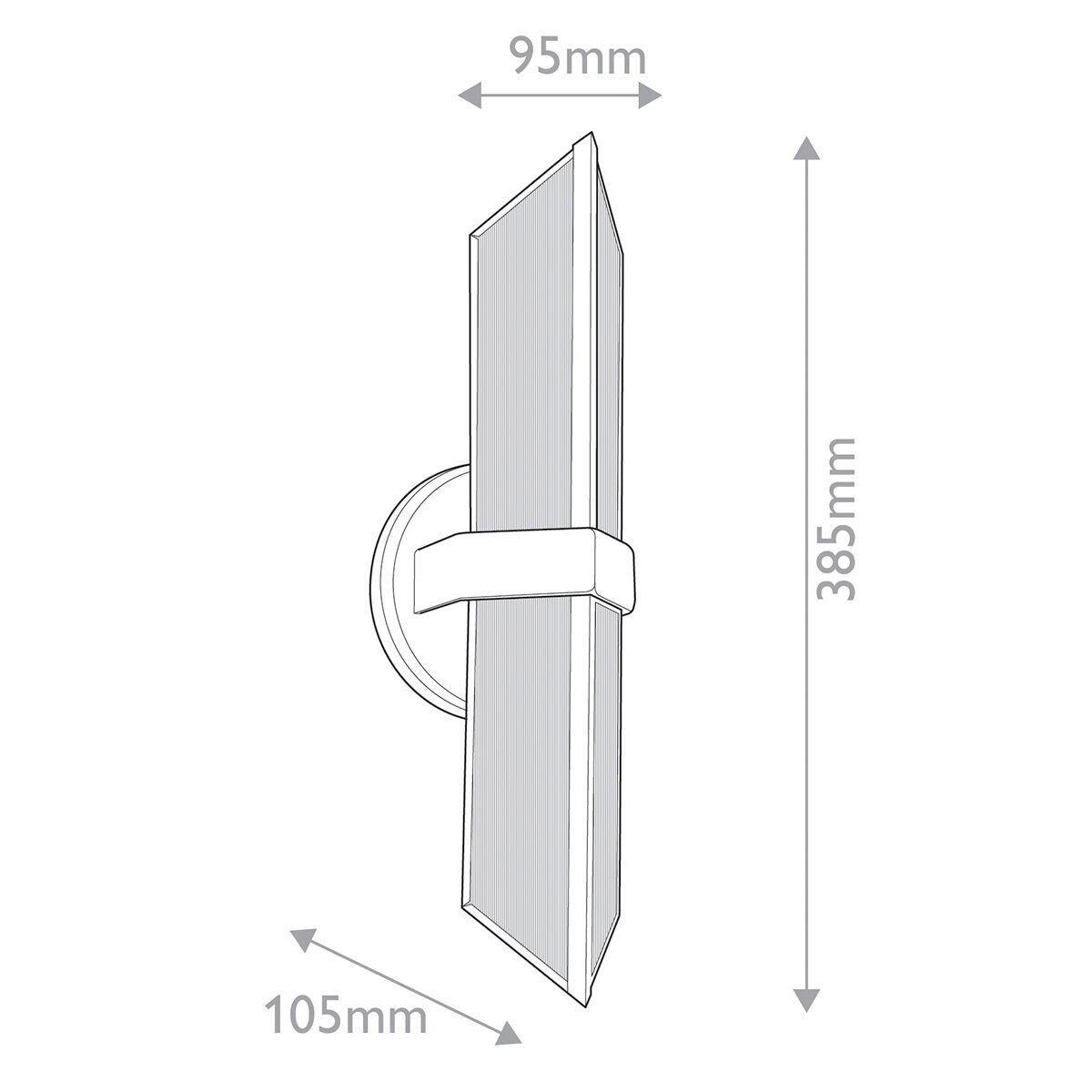 WANDLEUCHTE   - Bronzefarben, KONVENTIONELL, Glas/Metall (38,5/9,5/10,5cm) - Elstead Lighting