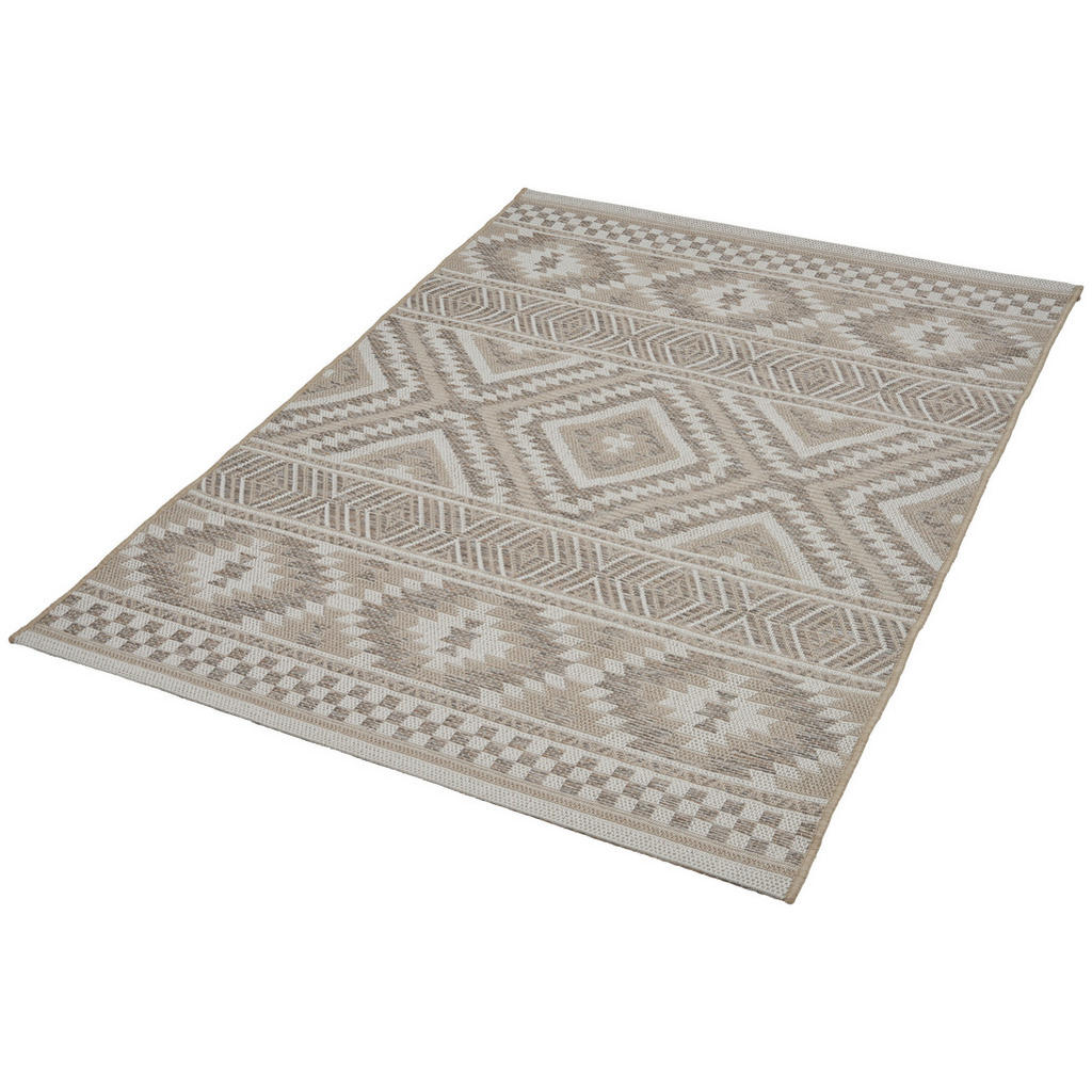 Thumbnail - Novel Outdoorteppich Trinidad, Beige, Kunststoff, Boho, rechteckig, 80x150 cm, ISO 9001, Bsci, Oeko-Tex® Standard 100, f...