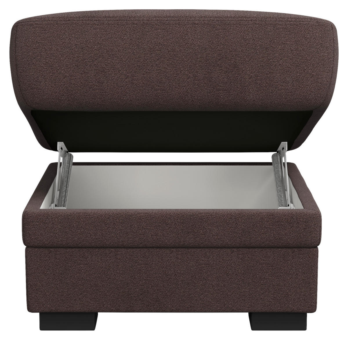 HOCKER Textil Braun  - Schwarz/Braun, Basics, Kunststoff/Textil (68/45/68cm) - MID.YOU