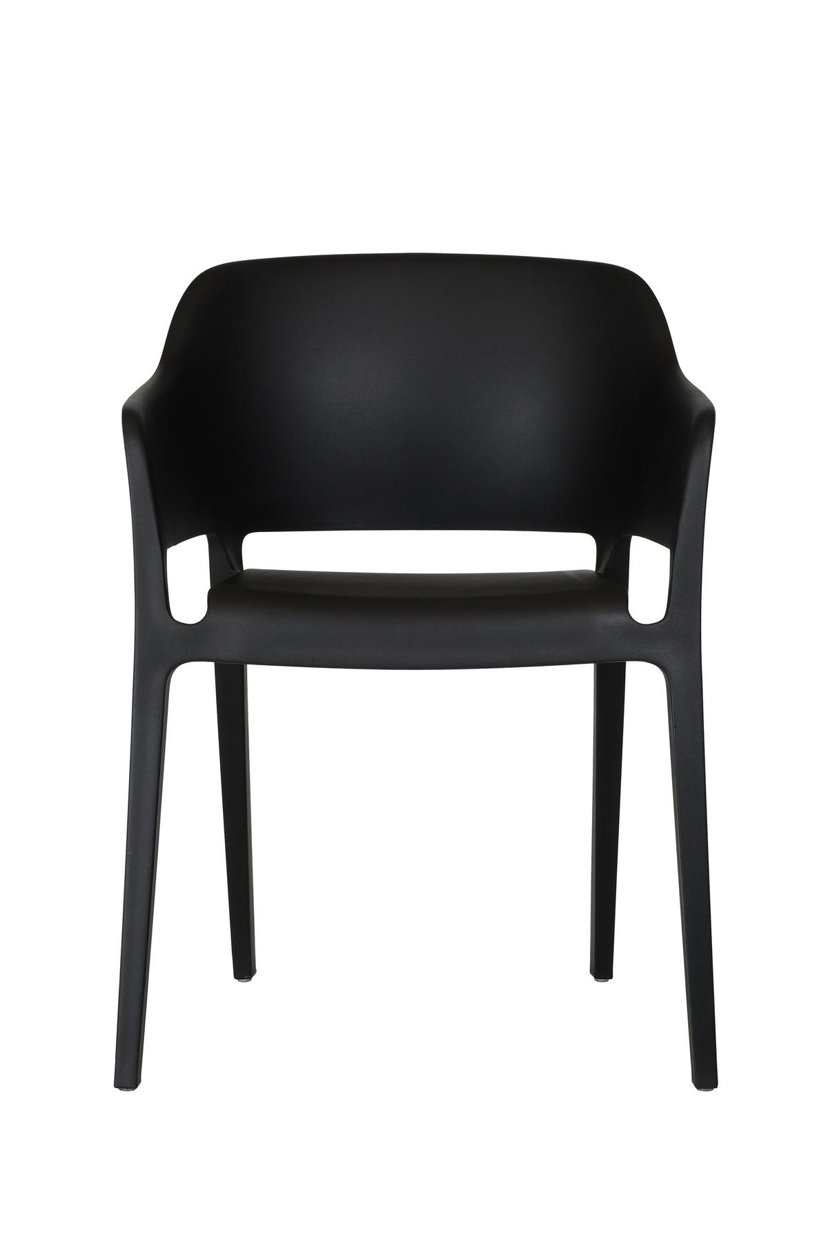 GARTENSTUHL-SET Kunststoff Schwarz  - Schwarz, MODERN, Kunststoff (54,5/77,5/55cm) - Gardenson