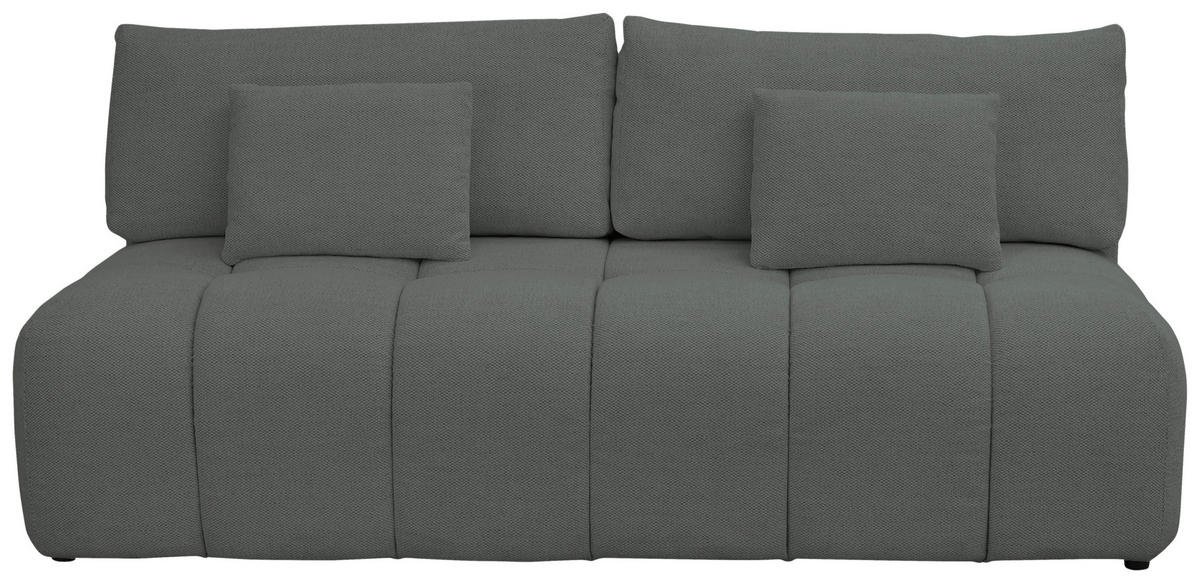 BOXSPRINGSOFA in Chenille Dunkelgrün  - Dunkelgrün/Schwarz, MODERN, Kunststoff/Textil (210/72/105cm) - Cantus
