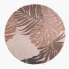 OUTDOORTEPPICH 120 cm Floral Beige, Braun  - Beige/Braun, LIFESTYLE, Kunststoff/Textil (120cm)