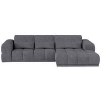HÖRNSOFFA i chenille mörkgrå  - mörkgrå/svart, Klassisk, textil/plast (290/203cm) - MID.YOU
