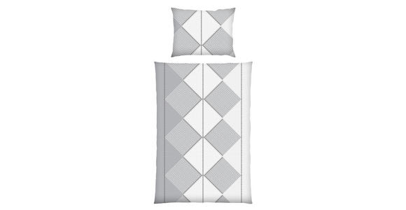 BETTWÄSCHE Plüsch 140/200 cm - Weiß/Grau, Basics, Textil (140/200cm) - Boxxx