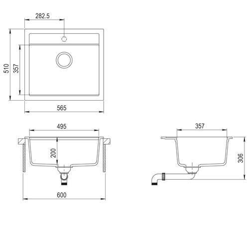 SET SUDOPERA I SLAVINE  56,5/51 cm          - Moderno, kamen (56,5/51cm)