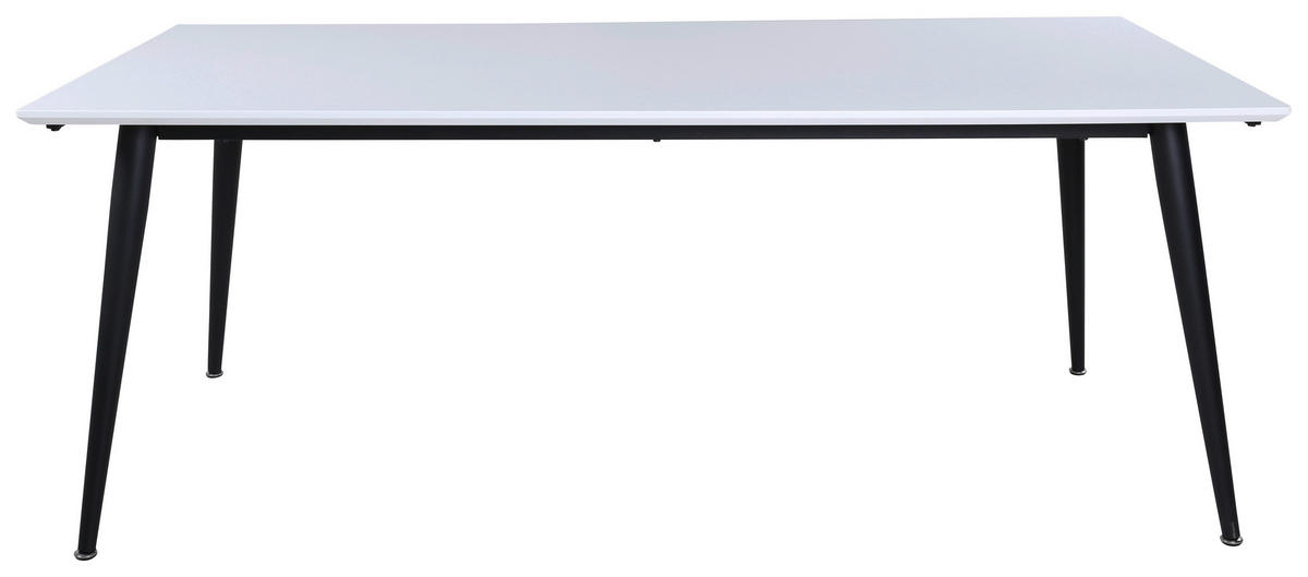 ESSTISCH rechteckig Schwarz, Weiß  - Schwarz/Weiß, Design, Kunststoff/Metall (195/90/76cm) - Livetastic