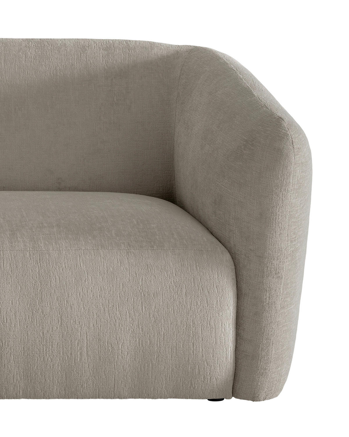 ECKSOFA Jesi Taupe Mikrofaser  - Taupe/Schwarz, MODERN, Kunststoff/Textil (107/238cm) - Livetastic