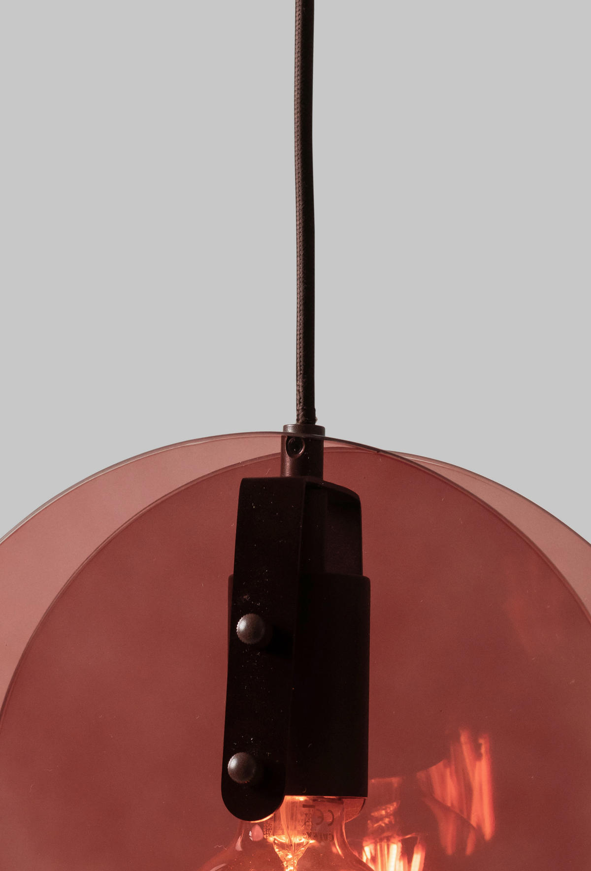 HÄNGELEUCHTE 21,5/278,5 cm  - Bordeaux, Design, Glas/Metall (21,5/278,5cm) - It's about Romi