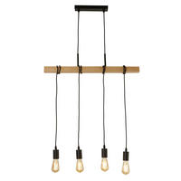 PENDELLEUCHTE Woody 70/6/207 cm  - Eschefarben, Design, Holz/Metall (70/6/207cm) - Searchlight