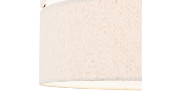 HÄNGELEUCHTE 37/120 cm  - Beige/Weiß, MODERN, Kunststoff/Textil (37/120cm) - Novel