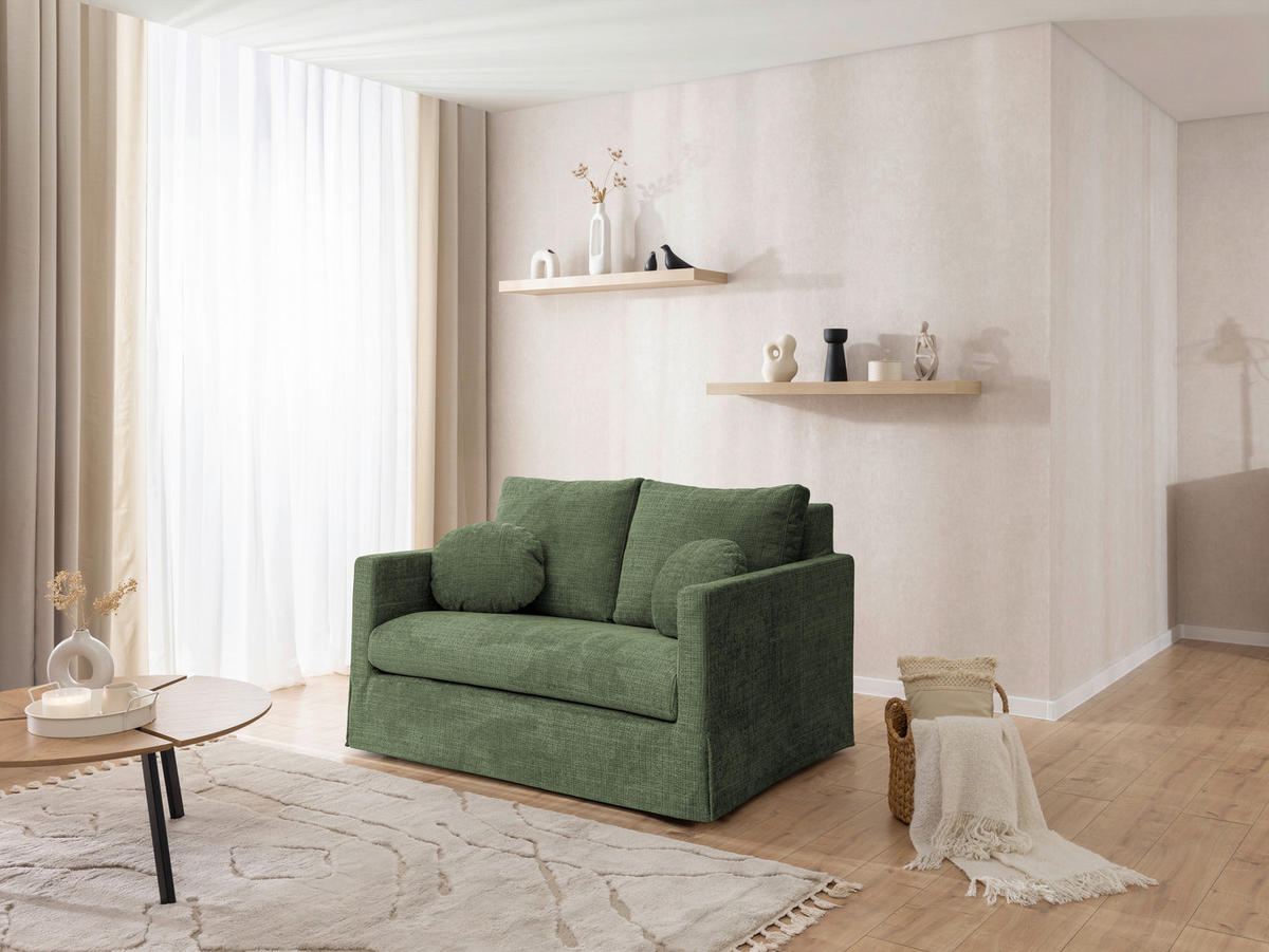 2-SITZER-BEZUG - Grün, Design, Textil (140/89/95cm) - P & B
