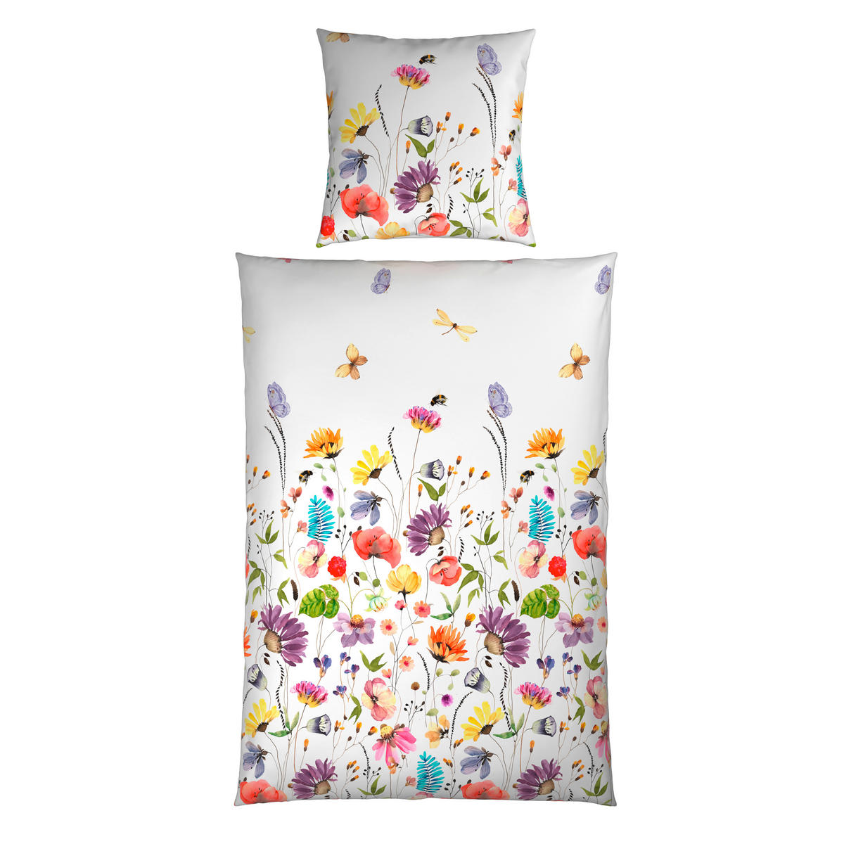 WENDEBETTWÄSCHE Satin 155/220 cm  - Multicolor, Textil (155/220cm) - Novel