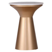 COUCHTISCH 41/41/56 cm rund Goldfarben, Weiß, Multicolor  - Goldfarben/Multicolor, Trend, Metall (41/41/56cm) - Livetastic