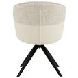 ARMLEHNSTUHL  in Eisen Webstoff, Mikrofaser  - Beige/Schwarz, Design, Textil/Metall (61/82,5/63cm) - Novel