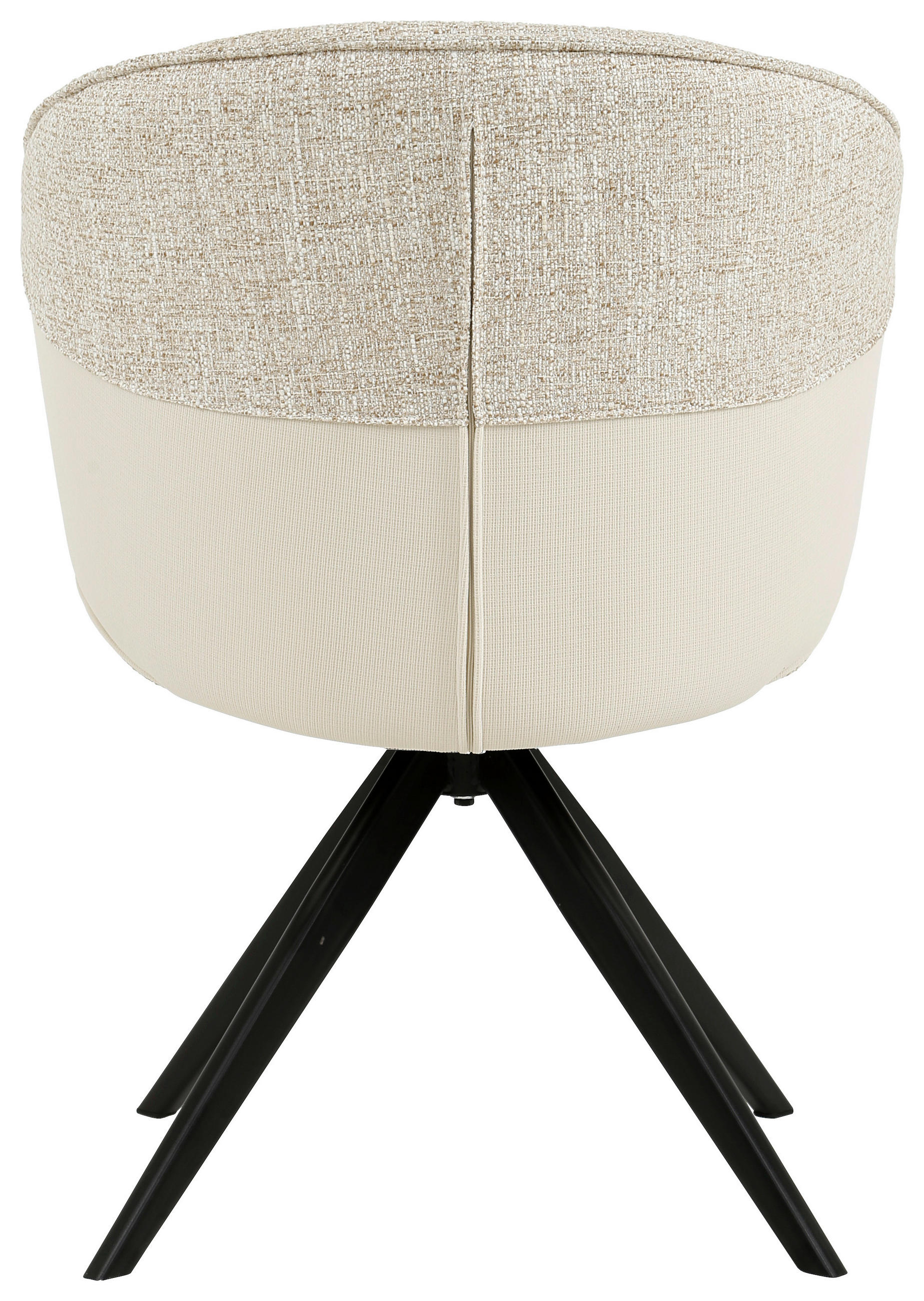 ARMLEHNSTUHL  in Eisen Webstoff, Mikrofaser  - Beige/Schwarz, Design, Textil/Metall (61/82,5/63cm) - Novel