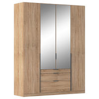 DREHTÜRENSCHRANK  in Sonoma Eiche  - Grau/Sonoma Eiche, MODERN, Holzwerkstoff/Metall (181/229/54cm) - Rauch Möbel