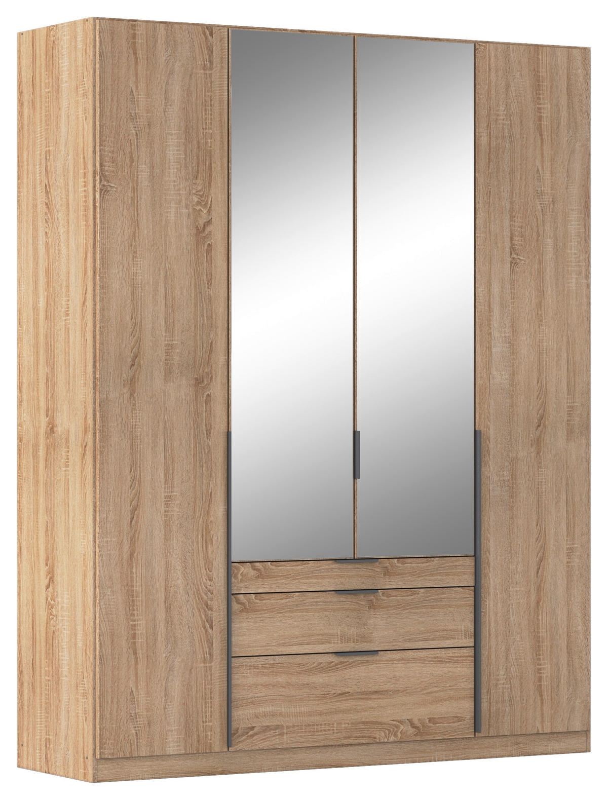 DREHTÜRENSCHRANK  in Sonoma Eiche  - Grau/Sonoma Eiche, MODERN, Holzwerkstoff/Metall (181/229/54cm) - Rauch Möbel