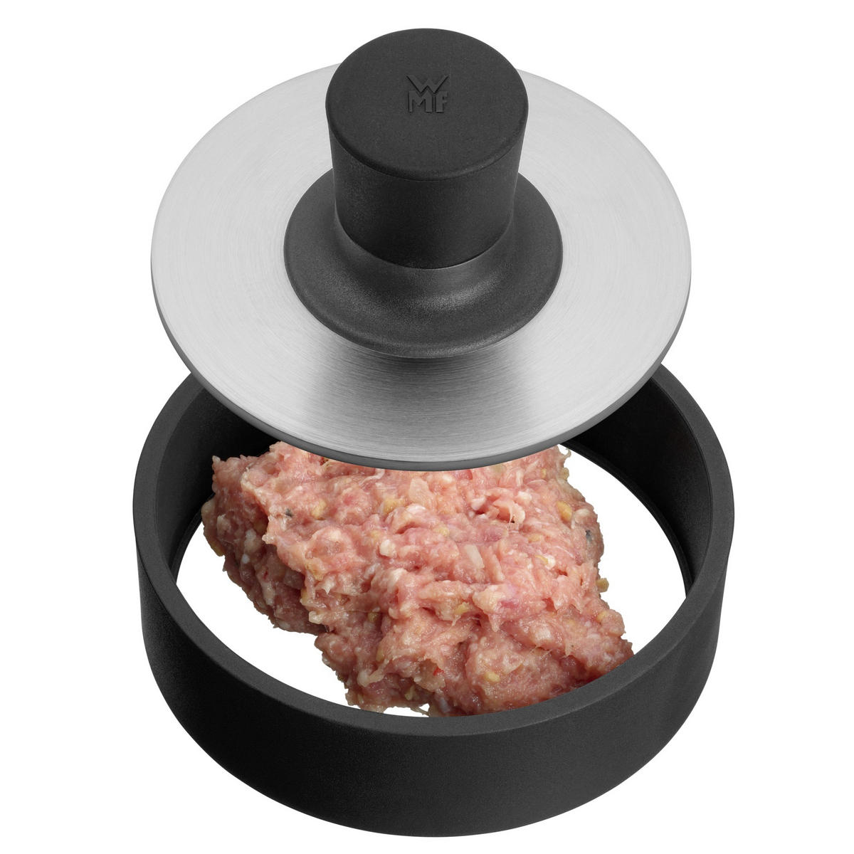 HAMBURGERPRESSE   - Edelstahlfarben/Schwarz, Basics, Kunststoff/Metall (12,5cm) - WMF