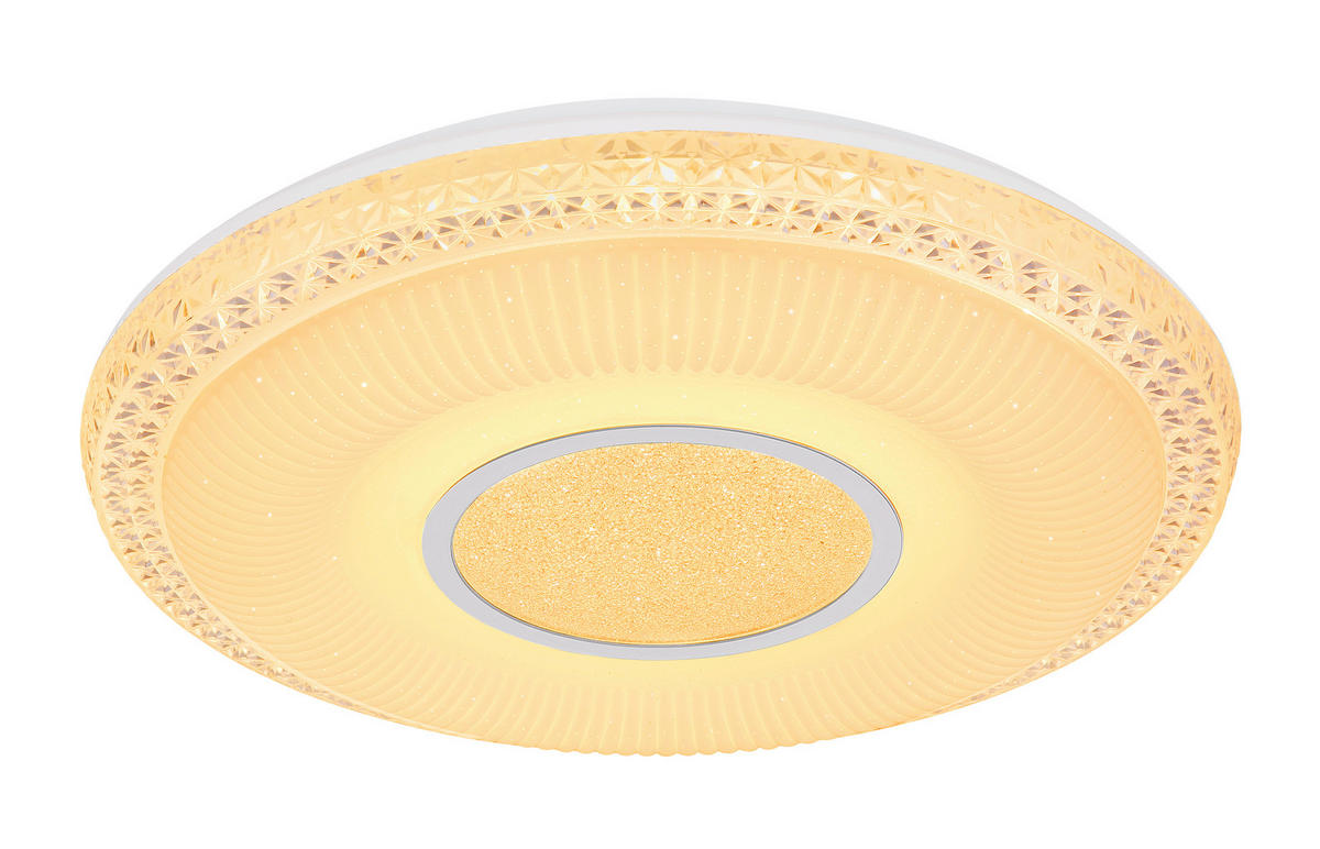 STROPNÍ LED SVÍTIDLO, 50/9 cm  - bílá/opál, Konvenční, kov/plast (50/9cm) - Globo