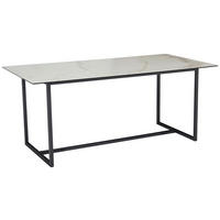ESSTISCH 180/90/76 cm  Keramik rechteckig Weiß  - Schwarz/Weiß, Design, Keramik/Metall (180/90/76cm) - MID.YOU