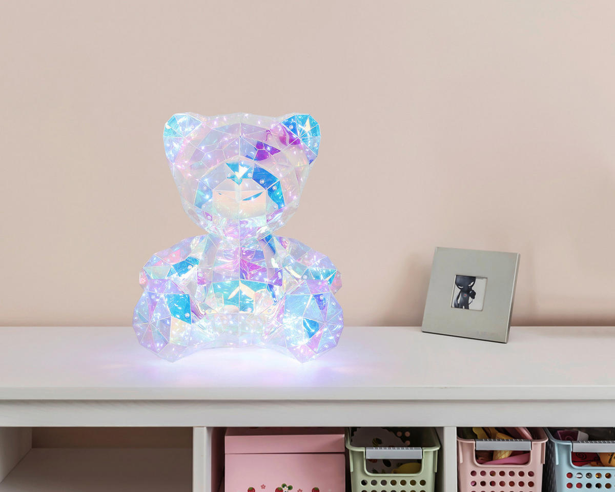 LED-DEKOLEUCHTE Bear 32/28,5/40 cm   - Transparent, LIFESTYLE, Kunststoff (32/28,5/40cm) - Novel