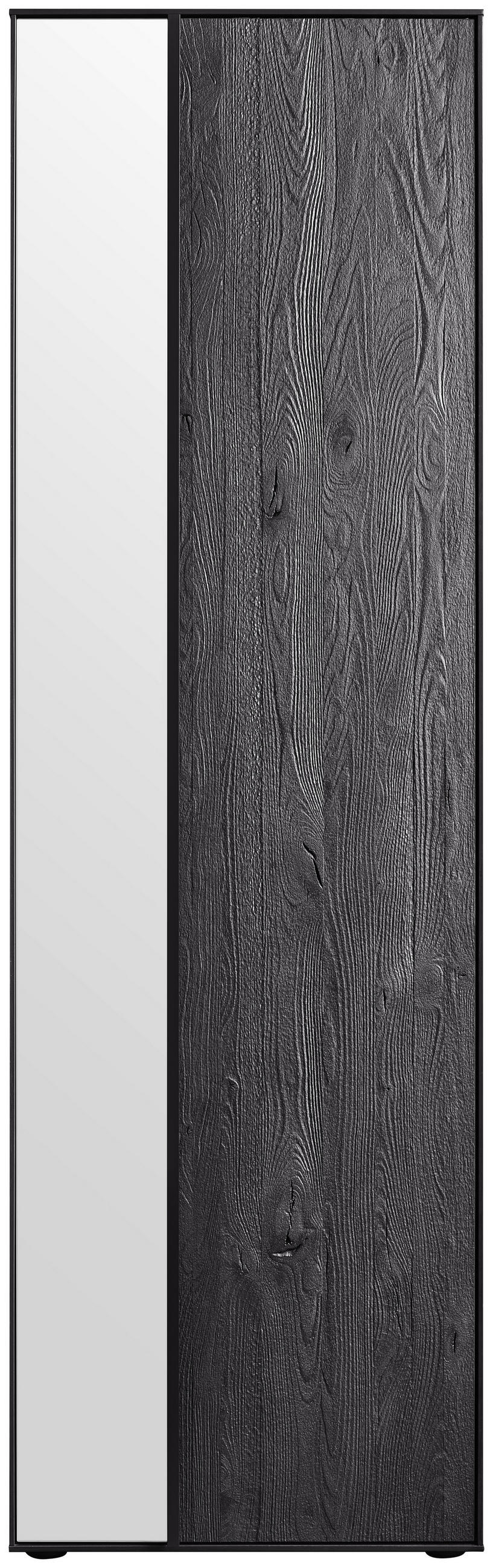 ELŐSZOBASZEKRÉNY 60/196/39 cm  - fekete/antracit, Design, műanyag/Üveg (60/196/39cm) - Johann Jakob