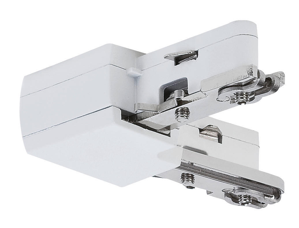 SCHIENENSYSTEM-VERBINDER - Weiß, Design, Metall (6,2/1,8/6,2cm) - Paulmann