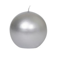 KUGELKERZE  - Hellgrau, Basics, Paraffin (8,0/8,0cm) - Steinhart