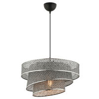HÄNGELEUCHTE 40/72 cm   - Grau, Design, Textil/Metall (40/72cm) - P & B