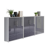 AKTENSCHRANK Grau, Anthrazit Hochglanz  - Anthrazit Hochglanz/Grau, MODERN, Holzwerkstoff (253,2/113,6/33cm) - MID.YOU