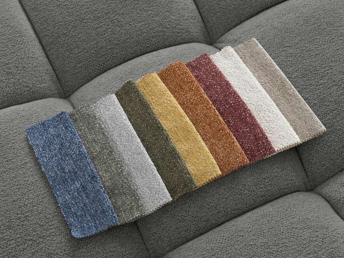 ECKSOFA Ottomane links  EVEREST Dunkelgrau Flachgewebe  - Dunkelgrau/Schwarz, MODERN, Kunststoff/Textil (210/352cm) - Livetastic