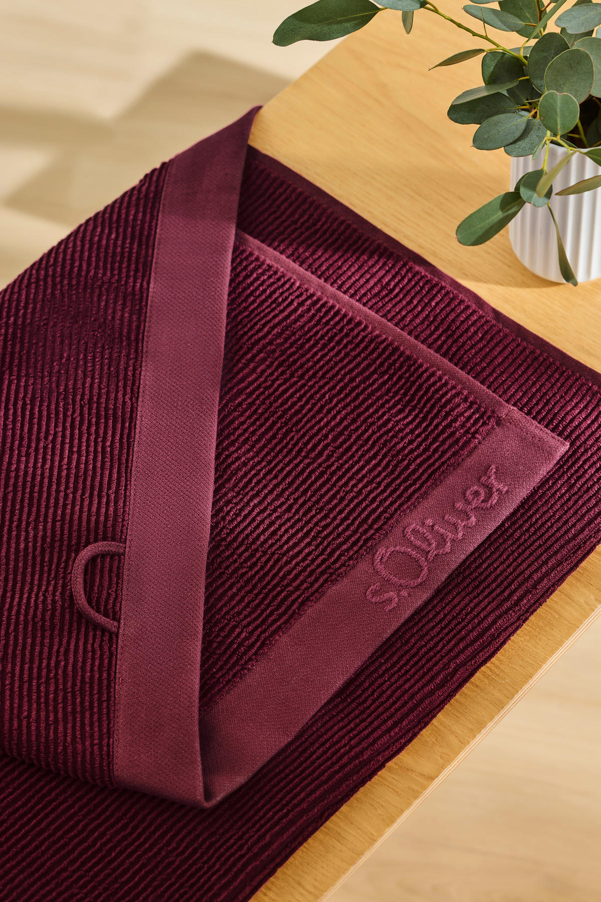 SAUNATUCH 80/200 cm s.Oliver Dunkelrot  - Dunkelrot, Trend, Textil (80/200cm) - S. Oliver