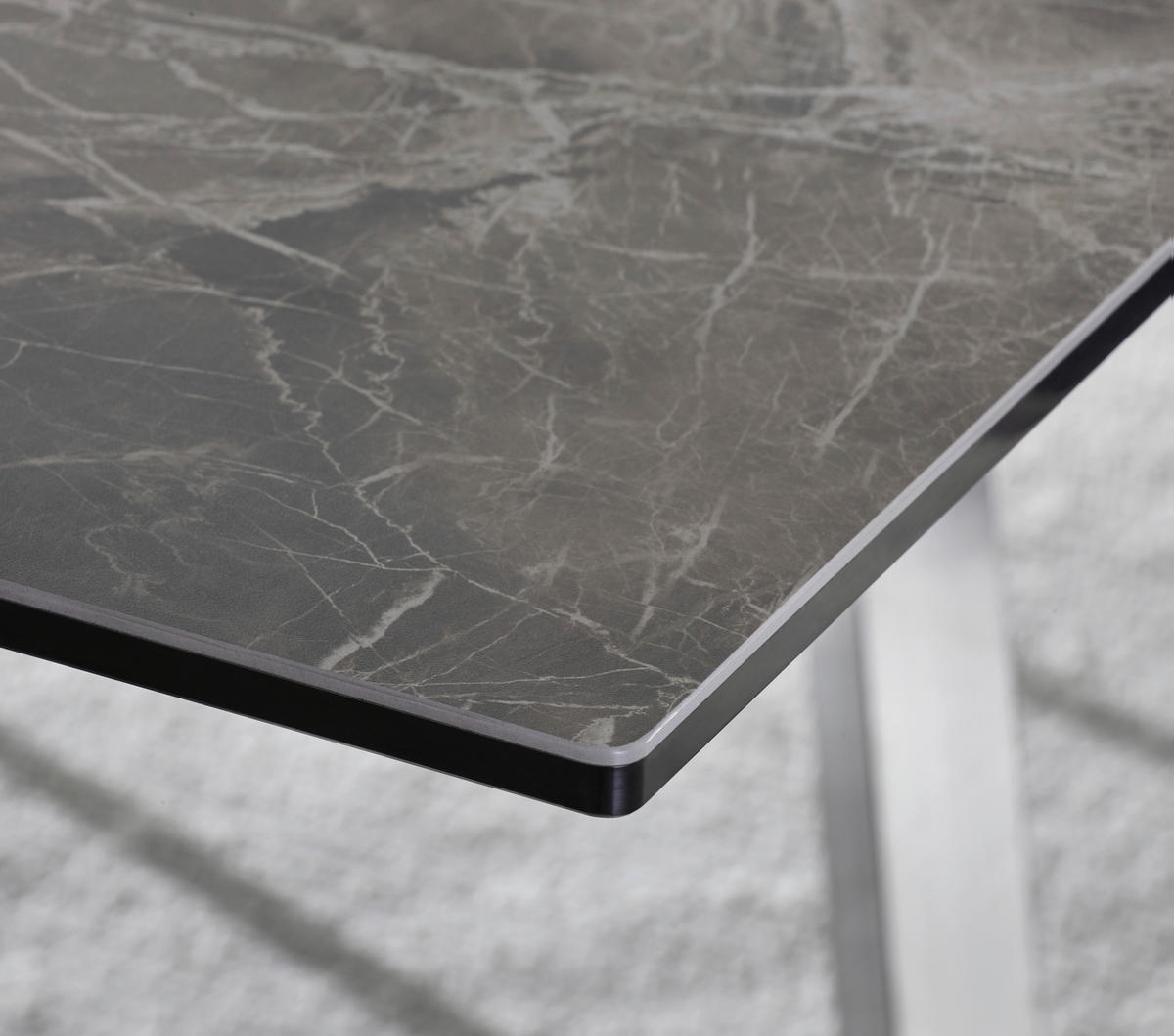 TRPEZARIJSKI STO  crna, boja nerđajućeg čelika   - boja nerđajućeg čelika/crna, Moderno, staklo/metal (180(260)/90/76cm) - Novel