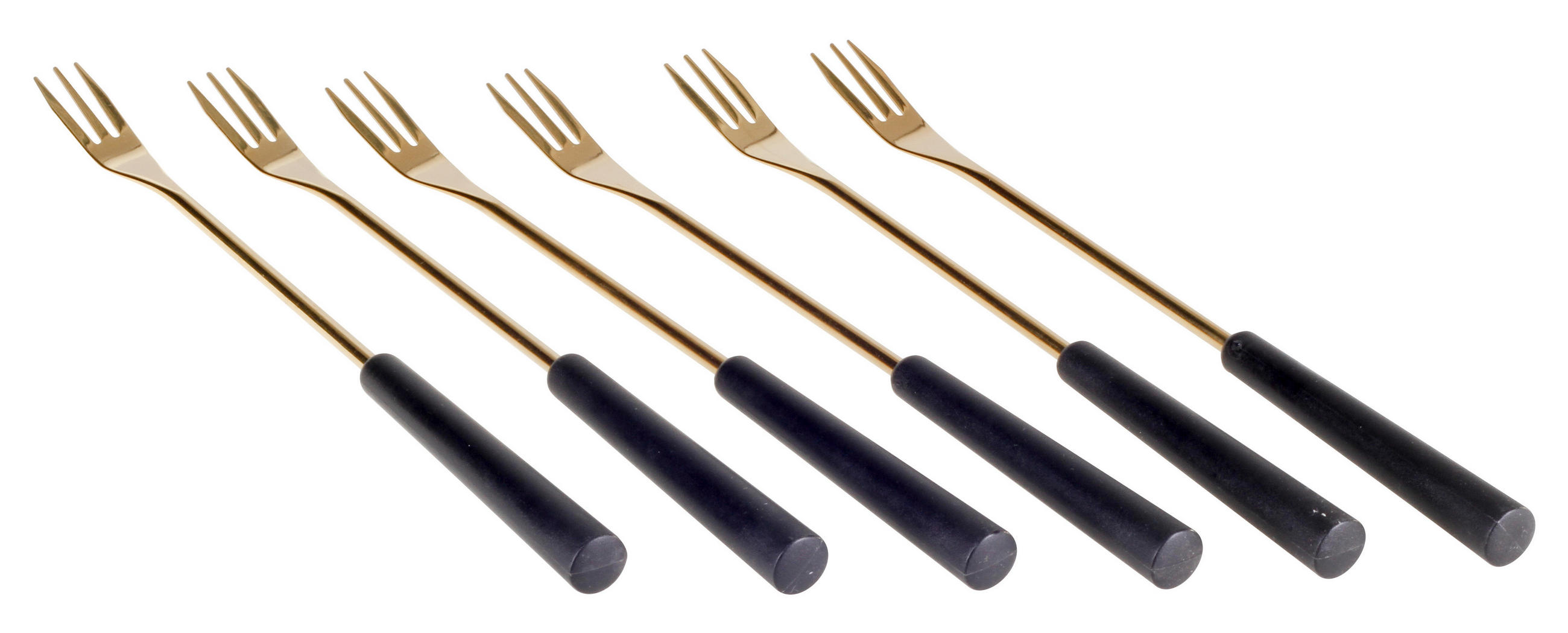 FONDUEGABEL-SET  - Schwarz, Basics (16/28/17cm)
