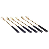 FONDUEGABEL-SET  - Schwarz, Basics (16/28/17cm)