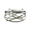 COUCHTISCH Sicherheitsglas 80/80/42 cm rund Klar, Silberfarben  - Klar/Silberfarben, Design, Glas/Metall (80/80/42cm) - Livetastic
