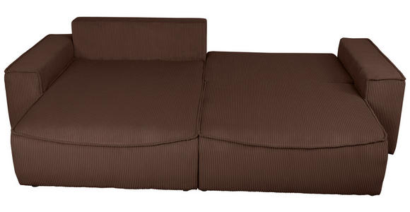 ECKSOFA Dunkelbraun Cord  - Dunkelbraun/Schwarz, KONVENTIONELL, Kunststoff/Textil (148/265cm) - Carryhome