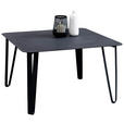 COUCHTISCH quadratisch Schwarz 75/75/45 cm  - Schwarz, Design, Metall (75/75/45cm) - Xora