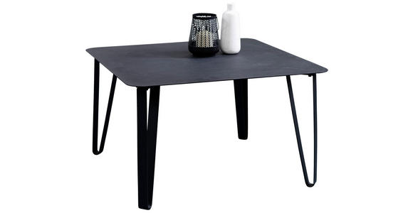 COUCHTISCH quadratisch Schwarz 75/75/45 cm  - Schwarz, Design, Metall (75/75/45cm) - Xora