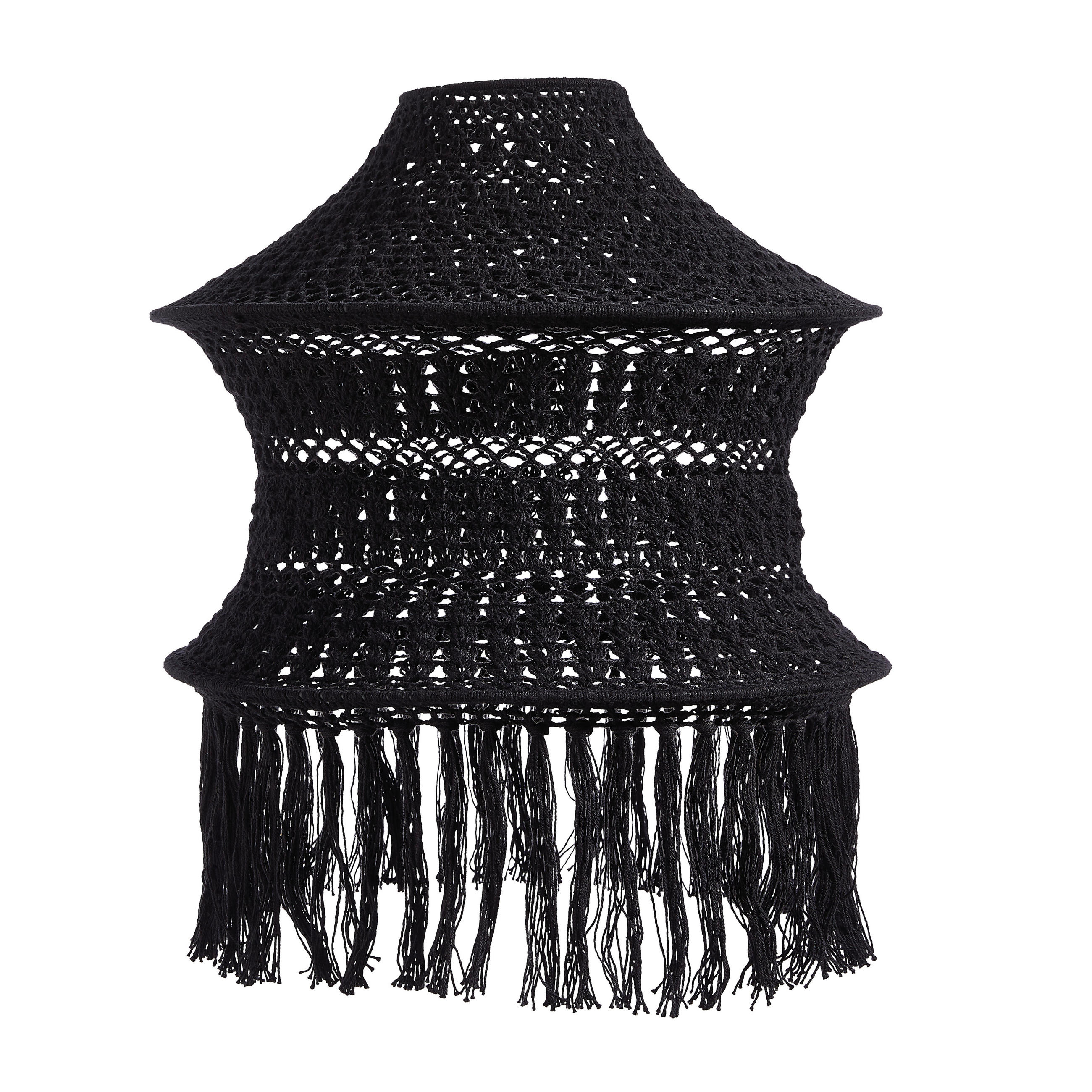 LEUCHTENSCHIRM 40/50 cm   - Schwarz, Trend, Textil (40/50cm) - Light & Living