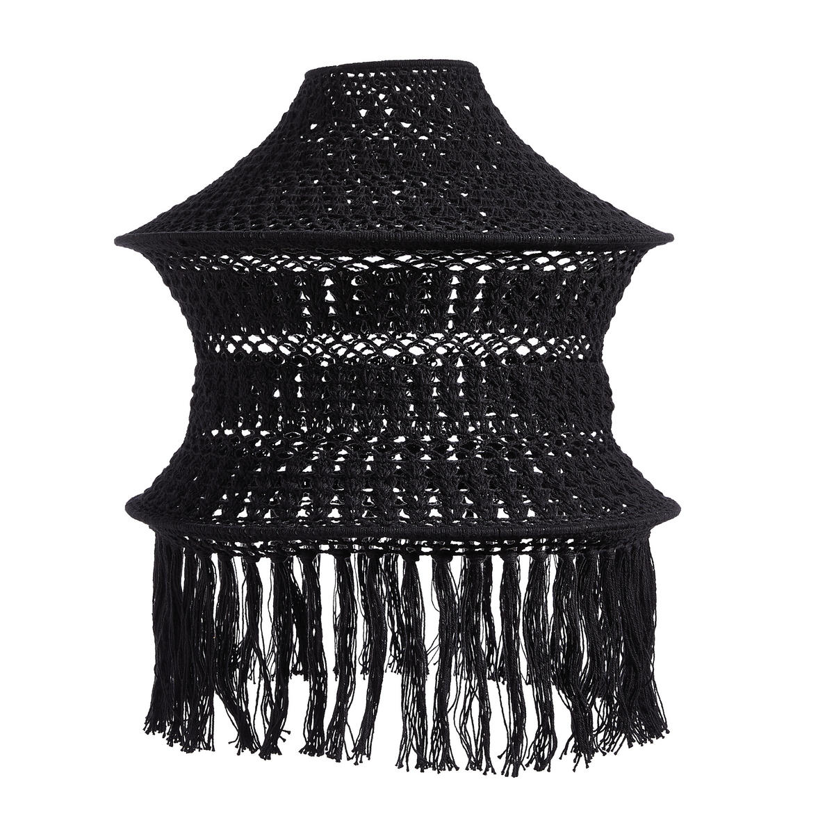 LEUCHTENSCHIRM 40/50 cm   - Schwarz, Trend, Textil (40/50cm) - Light & Living