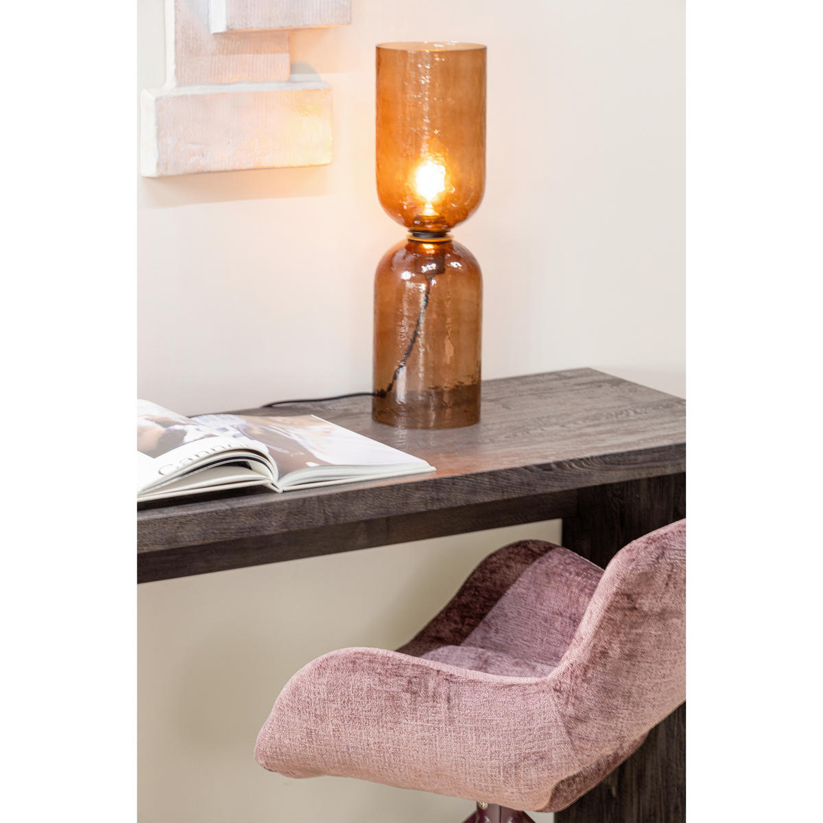 ARMLEHNSTUHL-SET 2 Stück  in Samt  - Lila/Schwarz, MODERN, Textil/Metall (58/58/82cm) - Livetastic