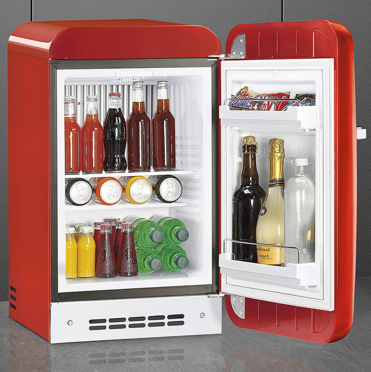 MINIKÜHLSCHRANK - Rot, Trend, Metall (40.4/72.5/57cm) - SMEG