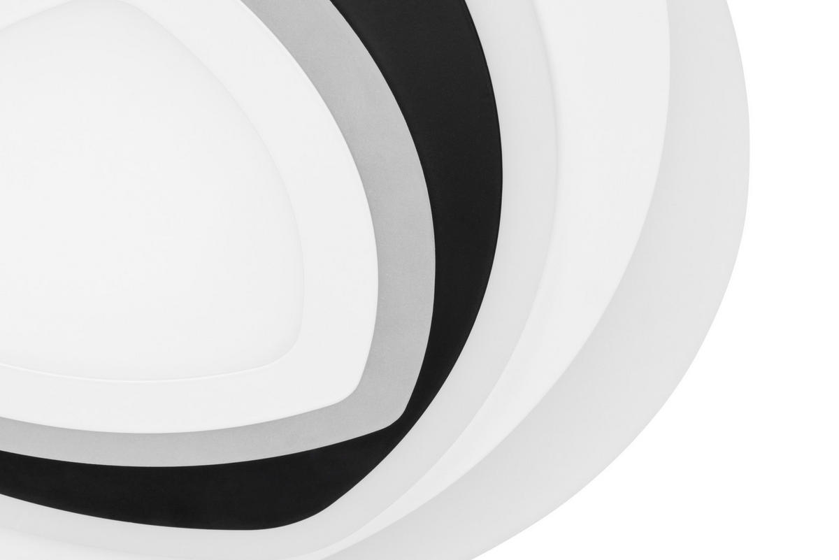 LED-DECKENLEUCHTE 50/5,5 cm   - Schwarz/Weiß, Design, Kunststoff/Metall (50/5,5cm) - Novel